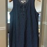 H&H Harmony & Havoc Denim Sleeveless Short Dress Size Medium Blue Photo 0