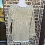 Alya Francescas Tan Crewneck Sweater Pullover  Cozy Womens Small Roomy New Photo 3