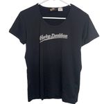 Vintage Y2K Harley‎ Davidson Women's Baby Tee Size S Stretchy Black Photo 1