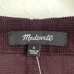 Madewell NWT  Val Waffle-Knit Relaxed V-Neck Top in Deep Purple Photo 3