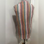 Harvé Benard Harve Benard Womens Multicolor Striped Sleeveless Blouse Tasseled Tie Size M. Photo 1