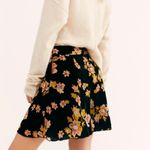 Free People  Margaux black velvet floral mini skirt Photo 8