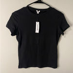 Garage New Women's Estelle Crewneck Lounge Tee, Black, Size Medium Photo 0