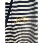 La Chine Knitwear by Galinda Wang Striped Blazer Jacket Gold Buttons Nautical 2X Blue Photo 9