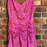 All in Favor  womens floral ruched mini sundress with spaghetti straps pink M Photo 0