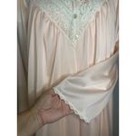 VTG Shadowline Peignoir Set M Pastel Pink Lace Robe Nightgown 70's Romantic Size M Photo 5
