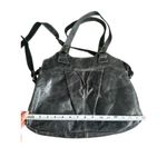 Patricia Nash Black Crackled Leather Satchel Crossbody bag Photo 3