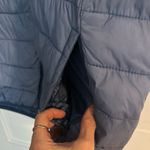 simply styled  Blue Long Puffer Vest Photo 2