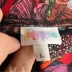 LuLaRoe  Madison skirt with bright poppies design size‎ large Photo 4