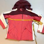 The North Face Hyvent Womens Large Pink White Hooded Full Zip Winter Warm Pocket Photo 1