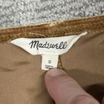 Madewell  Dress Women's Small Velvet Balloon Sleeve Shift Gold Velour Holiday Photo 2