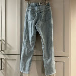 The Ragged Priest ASOS  Distressed Ripped‎ Straight Leg Jeans Zipper Legs Size 24 Photo 6