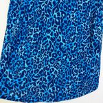 Lilly Pulitzer Etta V Neck Shirt Womens Medium Blue My Favorite Spot Leopard Photo 6