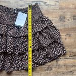 Who What Wear Womens Black & Pink Tiered Mini Skirt Size Large NWT Photo 3