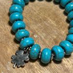 Lucky Brand  Faux Turquoise Beaded Stretchy Bracelet Photo 6