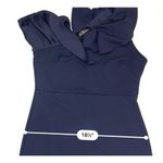 Lulus  Forever Ruffle One Shoulder Trumpet Dress Navy XL Sexy Cruise Date Night‎ Photo 9