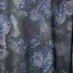 Clara Sunwoo Kimono Duster Women XS Black Floral Open Front Lagenlook Artsy Purple Photo 5