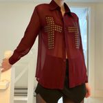 Tobi Studded Button Up Blouse Photo 2