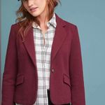 Anthropologie Cartonnier Burgundy Single-Button Blazer Jacket Photo 1