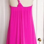 Mara Hoffman • Silk One Shoulder Mini Dress hot pink chiffon flowy a-line Photo 1