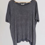 MOD Mineral Wash Open Back Twist Top Dolman Sleeve Boho Gray Size Small S Photo 0