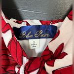 FRANCESCA’S Blue Rain Sleeveless Floral Shorts Romper Women’s Sz S EUC Red Photo 3