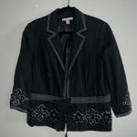 JM Collection  Black Embroidered Blazer Photo 0