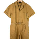 Club Monaco NEW  Cargo Utility Romper Jumpsuit Mustard Sz 10 Photo 0