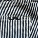 Ralph Lauren Lauren Navy White Striped Denim Jeans Size 8 Preppy Casual Spring Photo 2