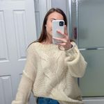 Aerie Cream Oversized Sweater Photo 0