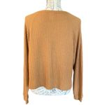 Abound  Brown Long Sleeve V Neck Shirt Size Medium Photo 1
