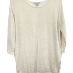 Laura Ashley  Plus Size 2X Top Gold‎ Dot Paisley Cream Blouse Knit Ruched 307 Photo 0