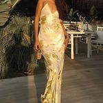 Commence Commense Gold Backless Maxi Dress Photo 4