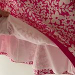 L.L.Bean Pink Floral Skirt Side Pockets Size 20 Photo 2