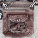 Fossil  Brown Leather Suede Crossbody Bag Purse Classic Vintage Photo 1