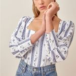 Reformation 1HR SALE ⚡ Stilton Linen Top (Roquefort) Photo 0