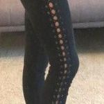 EXPRESS Black Lace Up Jeans  Photo 0