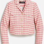 J.Crew NWT Collared Lady Jacket & Button-front Mini Skirt Gingham Terry Tweed 18 Photo 7