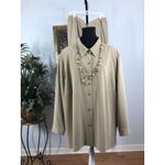 Liz Claiborne Elisabeth By Women 2Pc Pants Suit Beige Executive Office Siren 22P Photo 1