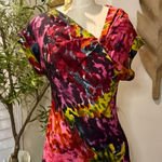 Trina Turk  Pink and Yellow Abstract Blouse Photo 0