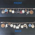 Sterling Silver Vintage 925  12 Charms Bracelet Photo 12
