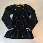 Charter Club Women’s Black Lamb’s wool Sweater with Gold Accents size Large Photo 0