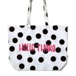 Tabitha Brown Hello There Polka Dot Reusable Packable Tote Bag White Photo 0