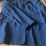 Worthington fully lined 2-piece dark blue and white pinstripe pantsuit, size 10 Photo 3