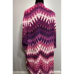 a.n.a Duster/ Kimono Coverup Pink/Purple Pattern Size Medium 3/4 Sleeve Flowy . Photo 1