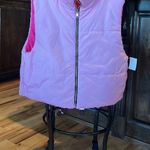 Vine & Valley Trendy Hot Pink Puffer Vest Reversible Jacket New Large Photo 1