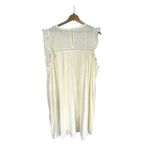 Madewell Eyelet Ruffle Sleeve Cotton Mini Dress Women 3X Cream Baby Doll Crew Photo 2