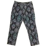 Bar III Bar lll Purple/Turquoise Abstract Crop Pants Sz 10 Women Photo 0