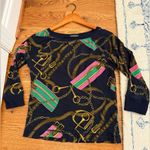 Ralph Lauren  LRL Women's Lightweight Equestrian Waffle Weave Pullover Top Size M Photo 6