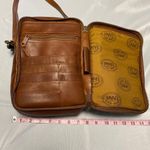Vintage LAND Leather Crossbody Bag With Multiple Compartments & Adjustable Strap Brown Photo 4
